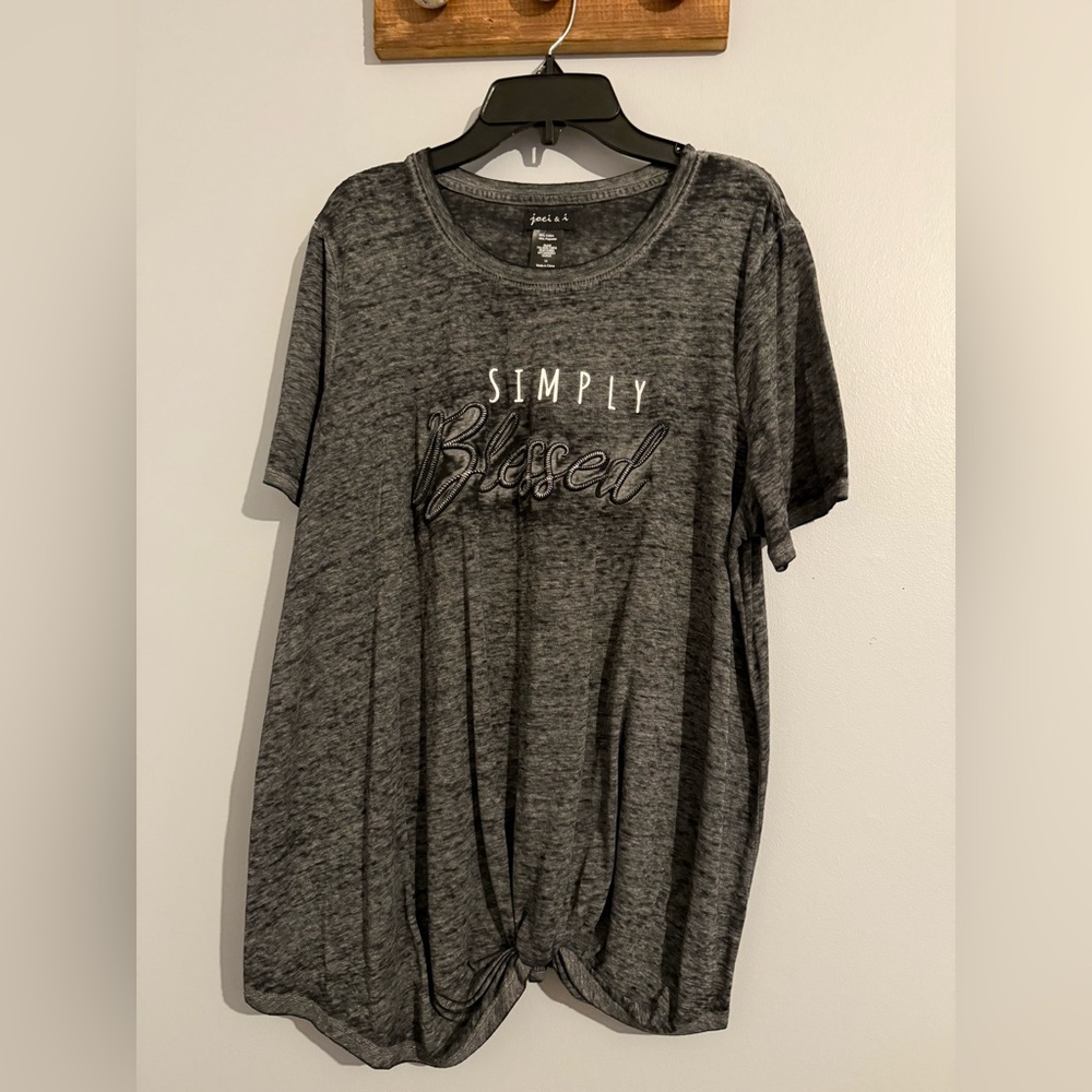 Simply Blessed Gray Women's Top